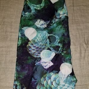 One Size mermaid skull leggings